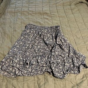 Floral blue skirt